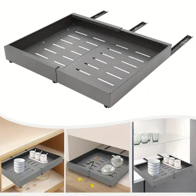 Productafbeelding van Keukenkast Organizer - Gootsteenkast Organizer - Kastorganizer - Lade Organizer - Uitschuifbare Lade - Metaal
