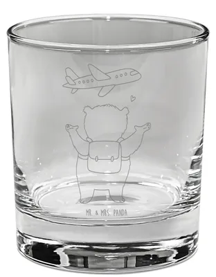Produktbild von Mr. & Mrs. Panda Ballonglas Bär Flugzeug - Transparent - Geschenk, Glas, für Frauen, Partner, Freund, Hochzeitstag, Cocktailglas, Longdrinkglas, Ehefrau, Valentinstag