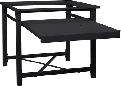 Image de vidaXL Plate-forme pour machine à laver noire 60 x 56 x 52 cm acier