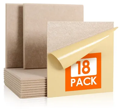 Produktbild von Solidchoice – 18 selbstklebende, schallabsorbierende Paneele, 30 x 30 cm, in Dunkelbraun