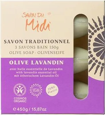 Produktbild von Savon du Midi Lavendel Olivenölseife Bio 3x150g