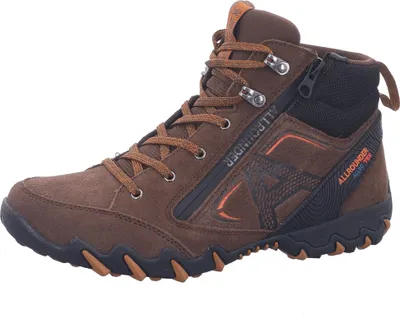 Produktbild von Allrounder NORIKA Tex Schuh wasserdicht Leder Velour braun Schnürung Reißverschluss Wechselfußbett