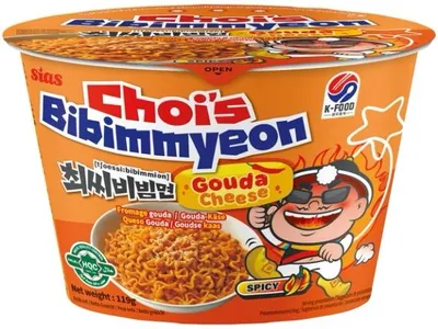 Immagine prodotto di Choi's | Bibimmyeon, formaggio Gouda - 119g - confezione singola - piatto pronto - coreano - formaggio