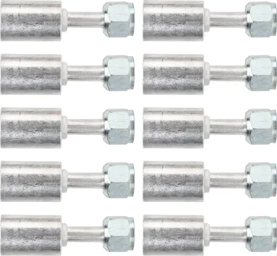 Produktbild von 10 Stück Klimaanlagen-Schlauchverschraubung mit R12 3/8 Zoll Hülse 180° Aluminium für PKW-LKW-Technikfahrzeuge