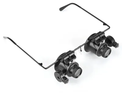 LED-Vergrößerungsbrille, 20-fach, für Uhren- & Schmuckreparatur