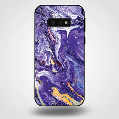 Immagine prodotto di Smartphonica Custodia per Samsung Galaxy S10E con stampa in marmo - Custodia posteriore in TPU con design in marmo - Oro Viola