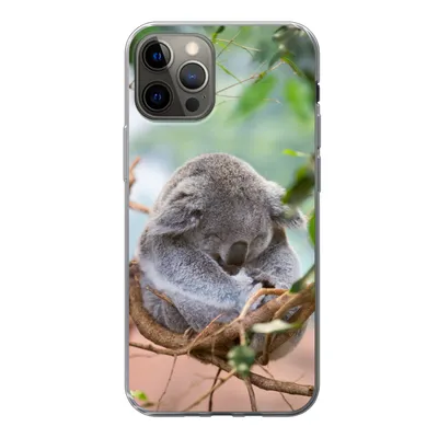 Produktbild von MuchoWow® Handyhülle Schutzhülle Hülle für iPhone 12 Pro Koala - Zweige - Kinder - Jungen - Mädchen Silikon Softcase Handy Hülle - Abdeckung
