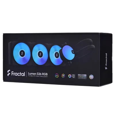 Obrázek produktu pro Fractal Design Lumen S36 v2 RGB, Kapalinový chladič typu vše v jednom, 12 cm, 500 ot/min, 2000 ot/min, Černá