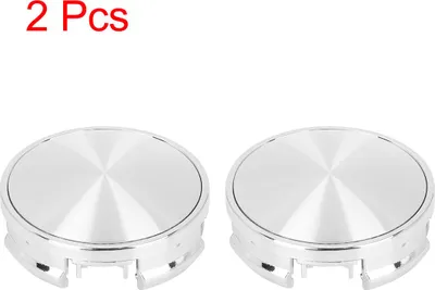 Produktbild von 2 Stück 62mm Auto Radnabenkappen silberton mit silbertonfärbigem Aufkleber