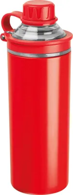 Produktbild von Doppelwandige Edelstahl Trinkflasche / 500ml / Farbe rot