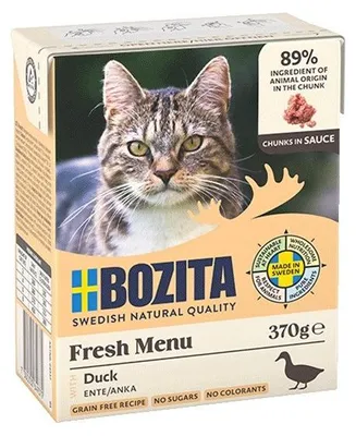 Zdjęcie produktu dla Mokra karma dla kota BOZITA Mięsne kawałki z kaczką w sosie 370g