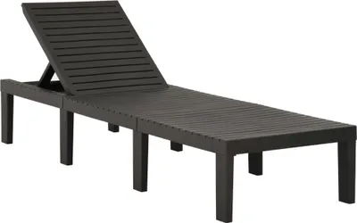 Produktbild von vidaXL Sonnenliege mit Auflage Kunststoff Anthrazit