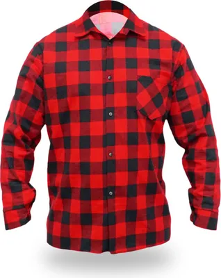 Produktbild von Koszula flanelowa czerwona rozmiar XL, 100% bawełna