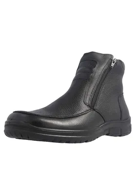 Produktbild von Jomos Herren Leder Lammfell Stiefel schwarz, Extra Weite, 11 cm Schaft, Lammfellfutter