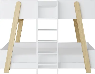 Produktbild von Etagenbett 90 x 190 cm - Weiß und Natur - CORODELA