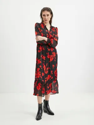 Produktbild von Orsay Rot-Schwarzes Damen Blumenkleid DP-3547231__S