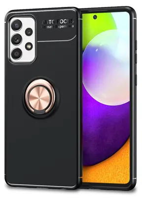 Zdjęcie produktu dla NALIA Ring Etui na telefon komórkowy Samsung Galaxy A52 5G / A52 / A52s 5G, silikonowe etui w kolorze różowego złota