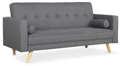 Image de MENZZO Canapé convertible clic-clac scandinave Slow tissu Gris foncé