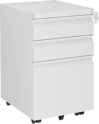 Immagine prodotto di Armadio archivio con 3 cassetti e serratura, bianco, modello OFC231W01