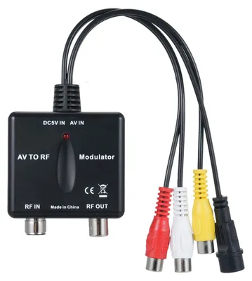 Produktbild von Mini-RF-Modulator AV zum RF-Modulatorausgang NTSC CH3-Kanaele PLL-gesteuerte VHF-Betriebsfrequenz