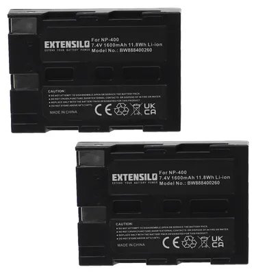 Produktbild von EXTENSILO 2x Akku kompatibel mit Pentax K10D, K20D Kamera (1600 mAh, 7,4 V, Li-Ion)