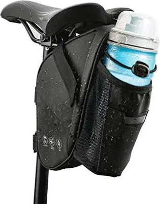 Produktbild von Satteltasche Fahrrad Satteltaschen Wasserdicht, Fahrradtasche Hecktasche reißfeste, MTB Rennrad Tasche für Mountainbike Rennrad mit Wasserflaschentasche (1.5L)
