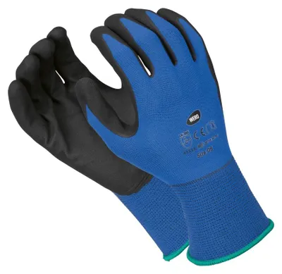 Produktbild von Feinstrickhandschuh Manta, Gr. 11, blau/schwarz, 10 Paar