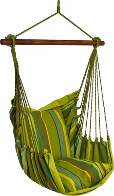 Hängesessel RELAX, Baumwolle Streifendesign, bis 120kg, ohne Kissen, Grüntöne