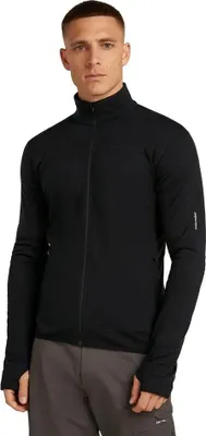 Produktbild von Icebreaker Merino Blend 300 Realfleece™ Descender Reißverschlusspullover Schwarz M Herren Schwarz M