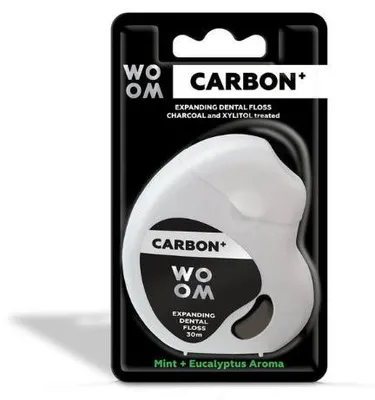 Immagine prodotto di WOOM CARBON+ filo interdentale nero espandibile 30m
