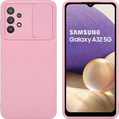 Produktbild von Cadorabo Hülle für Samsung Galaxy A32 5G Schutz Hülle in Rosa Handyhülle TPU Etui Case Cover Kameraschutz