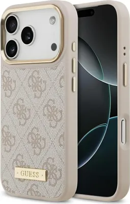 Produktbild von Etui Guess 4G Logo Plate Magsafe Do Iphone 17 Pro Różowy