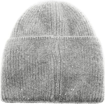 Produktbild von Bestickte Wintermütze ideal für kalte Tage mit Innenfutter für Damen OneSize Grau