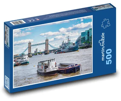 Produktbild von Puzzle 500 Londoner Panorama an der Themse - martinpuzzle