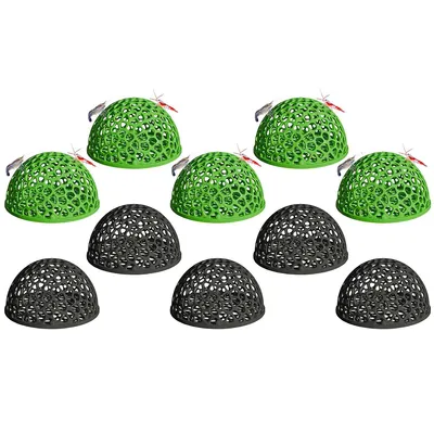 Produktbild von Aquarium Höhle 10er Set,Fisch Versteck und Garnelenhöhle,Laichhöhle für Garnelen Fische,Aquarium Dekoration schwarz grün,Süßwasser Aquascaping Zubehör