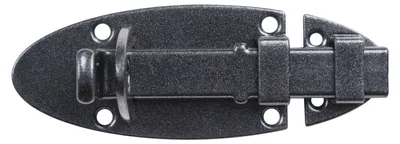 Image de Alberts 301323, serrure de sécurité DURAVIS®, avec poignée plate, revêtement duplex noir diamant, plaque de 90 x 44 mm