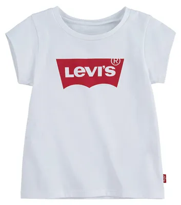 Obrázek produktu pro Tričko s krátkým rukávem pro dívky Levi's Kids, model "batwing a line", barva červená/bílá, velikost 36 měsíců