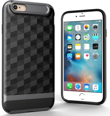 Produktbild von Hülle für Apple iPhone 6 / 6s Backcover Case Handy Schutzhülle - Cover 3D Prisma Design Grau