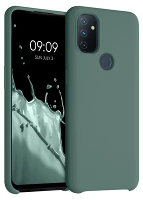 Produktbild von kwmobile Handyhülle für OnePlus Nord N100 Hülle - Case Silikon - Kabelloses Laden - Schutzhülle Cover in Tannengrün