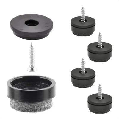Produktbild von WAGNER QuickClick® Filzgleiter ULTRASOFT SLIM - zum Schrauben, 4x Basis & Schraube & Gleiter Ø 17 mm, DE Ware - 15780200
