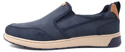 Image de Bugatti Arriba : chaussures pour hommes, modèle pantoufle, couleur bleue, style décontracté