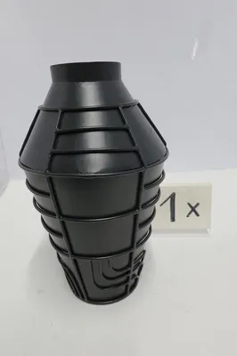 Obrázek produktu pro Gilde Vase, Labyrinth, kov, černá barva, balení 2 kusů, výška: 27,00 cm, šířka: 16,00 cm, hloubka: 16,00 cm, kód: 55271