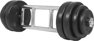 Produktbild von GORILLA SPORTS® Rahmenhantel - mit 35kg Kunststoff Hantelset, 30mm, Sternverschlüss, Rutschfest, gerändelt, verchromt - Trizeps Trainer, Trizepsbomber, Trizeps Hantelstange, Bizeps Trizeps Stange