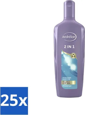 Obrázek produktu pro Šampon Andrélon 2 v 1 - čistí a ošetřuje - 300 ml - hodnotné balení - 25 kusů