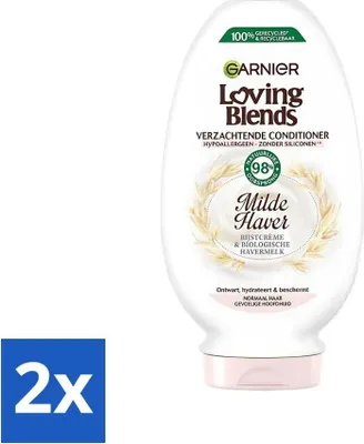 Productafbeelding van Garnier Loving Blends Milde Haverspoeling 250 ml - Voordeelverpakking - 2 stuks