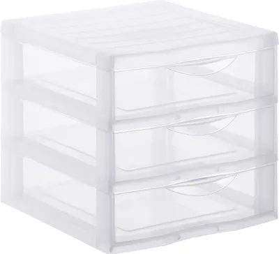 Produktbild von Schubladenbox 3 Schübe DIN A6  ORGAMIX, Ausführung:A6 / 3 Fächer
