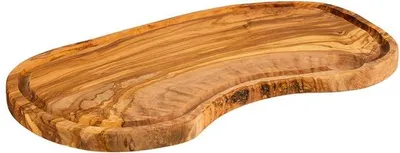 Produktbild von APS 1022 Servierbrett OLIVE, 39,5 x 21 cm, Höhe 2,5 cm, mit Saftrille, Olivenholz, naturbedingte Abweichung in Form, Maserung und Größe