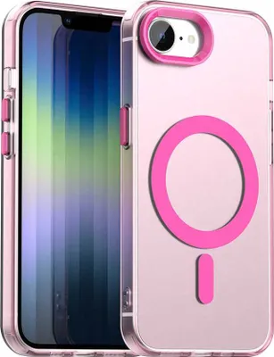 Obrázek produktu pro Pouzdro pro iPhone 16e/iPhone 17e, kompatibilní s MagSafe, tenké poloprůhledné matné nárazuvzdorné pouzdro na telefon Červený