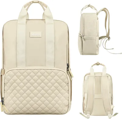 Produktbild von STILVORA Rucksack mit Laptopfach, Multifunktionaler Rucksack, Rucksack mit vielen Taschen, Alltagstauglicher Leichter Rucksack, Freizeitrucksack, Beige