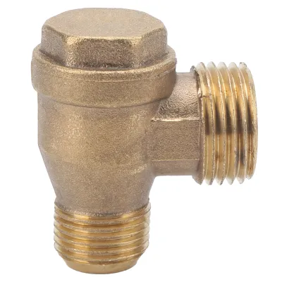 Image de clapet anti-retour à 2 voies Compresseur d'air en laiton Filetage Clapet anti-retour Robinetterie 1/2x3/8